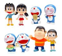 8Pcs Décorations de Gâteaux Do-Raemon, Fournitures de Fête Do-Raemon, Figurine de Gâteau d'anniversaire, Ornements de Figurines, Décorations de Gâteaux d'anniversaire