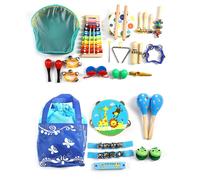 8pcs Enfants Enfants Instrument De Musique Jouets Ensemble Tambour Cloche Marteau Trompette, 8pcs