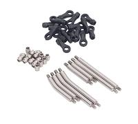 8pcs Ensemble de Liens de Tige de Voiture RC en Acier Inoxydable | Remplacement du kit de Liaison courbée de dégagement élevé pour Les Voitures voiées Brandx 1/18 RC | Smooth -