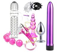 8pcs EntraîNeur De Hanche Flexible De RéGlage De RéSistance | Ensemble Complet D'Accessoires D'EntraîNement Pour La FêTe De La Passion （Pink）