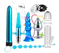 8pcs EntraîNeur De Hanche Flexible De RéGlage De RéSistance | Ensemble Complet D'Accessoires D'EntraîNement Pour La FêTe De La Passion （Blue）
