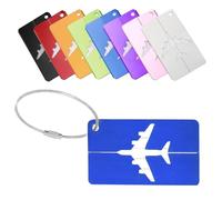 8pcs Etiquette Valise Voyage Avion, Etiquette Bagage Valise7,5*4,4cm, Avec Carte Pour Informations Personnelles, Idéales Pour Reconnaître Facilement Vos Bagages Pour Voyage En Avion, Valise, Sac À Dos