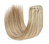 8pcs Extensions de Cheveux Naturel Invisible Droite Sans Couture Extensions De Cheveux Clip 18 Clips Double Chaîne 120g (P8-613.24pouces)