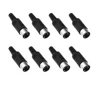 8pcs Fiche Mâle DIN 5 Broches à Souder Connecteur Soudable Câble pour Mélangeur Batterie Électronique Amplis Microphone