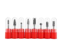 8Pcs Fraises Rotatives en Acier au Carbure de Tungstène à Double Coupe Ensemble d'Outils pour Meuleuse de Mors, Fraise Rotative de Forme de Tête Différente