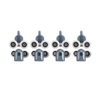 8Pcs Galets Ajustables Double Rouleau pour Porte Douche Coulissante Salle Bain avec Vis et Capuchons de Couverture