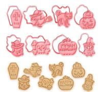 8PCS Halloween Cookie cutter, Citrouille Emporte pièces, Moule biscuit, 3d moule, Biscuit cookie, Biscuit emporte, Emporte piece, Decoupoir patisserie