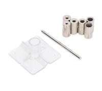 8PCS Jeu Bagues Perçage, Kit Gabarit Cheville à Centrage Automatique, 4/5/6/8/10/12mm Tailles Diamètre Intérieur Positionneur Poinçonnage, Bague Perçage Acier Allié, Guide Foret Jeu Poinçons Centrage