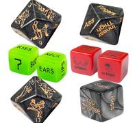 8PCS Jeux pour Couples Idées de Cadeau Jouettes pour la soirée Romantique Pièces du Corps et Actions phosphorescentes Jeux de Couple malveillants pour la Chambre à Coucher