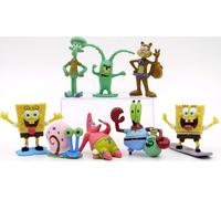 8pcs Kawaii Patrick Star Bob l'éponge Modèle Main à faire Figurine Jouet Poupée Bob l'éponge Poupée en vinyle Jouet classique pour les cadeaux d'enfants