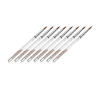 8pcs Kit de brosse à brosse à nail art, brosses en nylon brosses douces à paillettes liquides outil de peinture de sable, outils de poil à l'ongle pour dessiner des lignes et des