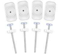 8pcs Kit Rallonge de Barrière, 4 Vis d'Extension de Barrière pour Bébé avec 4 Protections Murales pour Barrière de Bébé pour Installation sous Pression de Barrière pour Bébé