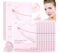 8pcs Masque Collagene Visage Korean, Bio-Collagen Real Deep Mask, Masque Anti-Rides Au CollagèNe, Masque Hydrogel Hydratant Pour La Nuit, Masque Visage Au CollagèNe Bio Pour Tous Types De Peau