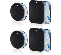 8pcs Metal Thin Plate Magnetic Car Phone Holder (4 Round And 4 Rectangle)