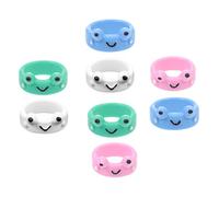 8pcs mignonnes de grenouille de dessin animé pour femmes anneaux de doigt de mode décoratifs confortables bijoux élégants durables pour amis