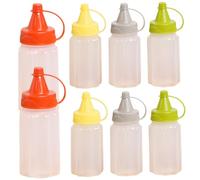 8pcs Mini Condiment Bouteilles compressées 30 ml bouteilles de compression pour les sauces à l'épreuve des fuites faciles à remplir et à serrer