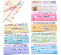 8pcs mini notes collantes 120 feuilles, onglets d'index Kawaii Bookmark Flags, PADS MÉMO réutilisables pour l'école Office
