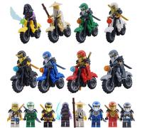 8pcs Motos Fantômes Ninja Kai Kou Jai Wu Assemblage Maître Blocs De Construction Jouets
