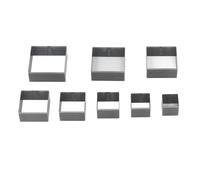 8pcs moule en cuir moule en alliage en acier carré de forme carrée de poinçonnage en cuir pour les ceintures de tissus en couches