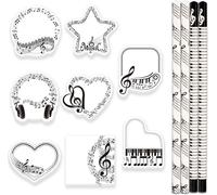 8pcs Notes Autocollantes Thème Musical Sticky Notes Avec 4pcs Crayons Notes De Musique,Bloc-Notes À Thème Musical Hb Standard Crayon Musique,Musique Papeterie Pour Convient Aux Bureau,Ecole,Maison