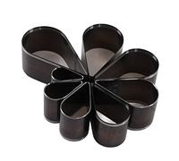 8pcs Outils de Coupe Cuir Kit, Ensemble d'outils de Poinçon Creux en Cuir en Forme De Larme, Matrice De Découpe en Acier à Haute Teneur en Carbone, pour la Artisanale De Ceinture De Sac DIY