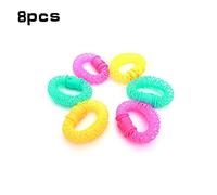 8PCS / PACK Magique Donut Bigoudi Cercle Spirale Plastique Bigoudi Ringlets Vague Coiffure Maker Bricolage Bigoudi Outil