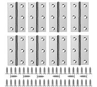 8pcs Paumelle, Charnière Porte, Charnière Piano, Charnieres Meubles Pliantes,Charniere Inox Bateau,Avec 48Pcs Vis Pour La Maison Meubles Matériel Armoire Garde Porte Tiroir