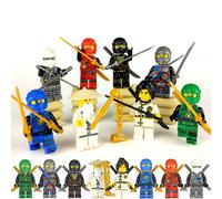 8pcs Phantom Ninja Kai Jay Lloyd Master Wu Figures Puzzle Blocks Toys