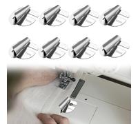 8Pcs Pied pour Ourlet roulé Universel, 3-10mm Pied biche pour Ourlet roulé Pied biche pour Machine à Coudre, 8 Sizes Pied Pression l'ourlet roulé Attachement l'ourlet roulé pour Machine à Coudre