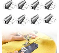 8pcs Pieds de couture universels roulés, Pied de presse à ourlet roulé, Pied-De-Biche, Accessoires pour Machine à Coudre de 3 à
