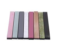 8pcs Pierre à Aiguiser, Keenso Pierre à Affûter Aiguiseur Couteaux de 240-10000 Pierre d’Affûtage avec Support Antidérapant 150x20x5mm