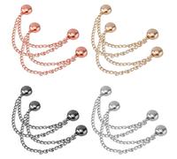 8pcs Pince Vêtements Magnétiques Multifonctions, Pinces Boutons Magnétiques Chaîne Épingles Vêtements Magnétiques Pince Serrage Taille Pantalon Chemise Jupe Pantalon Robe(4 Couleurs)