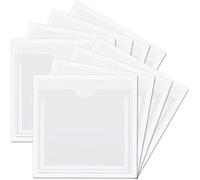 8pcs Pochette carte pare brise,Pochette autocollante pare brise,Porte carte handicapé pare brise,Pochette Adhesive Pare Brise Autocollante,Étui permis de stationnement,Transparent(10,5*10,5cm)