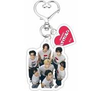 8pcs Porte-clés Acrylique ENHYPEN ROMANCE : UNTOLD Sac à dos Téléphone Pendentif Porte-clés pour Fans Enfants (All)