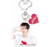 8pcs Porte-clés Acrylique ENHYPEN ROMANCE : UNTOLD Sac à dos Téléphone Pendentif Porte-clés pour Fans Enfants (Sunghoon)