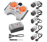 8Pcs Power-Function Technic-Motor Kit. Incloud Remote Control Battery Box, Extension Wire, Compatible with mainbrands