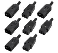 8pcs Prise Mâle IEC 320 C14 vers Prise Femelle C13 - Connecteur Secteur AC 250V 10A, Fiche Kettle Plug, Adaptateur pour Ordinateur, Imprimante, Moniteur