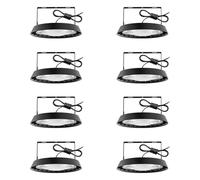 8pcs Projecteur LED UFO Lampe,200W UFO LED 20000LM 6500K Projecteur LED Blanc Froid IP65 Étanche, Led Industriel UFO pour Garage, Atelier, Grange,Usine, Industrie, Boutique