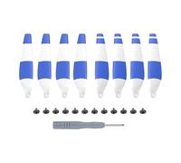 8pcs Propriétés de Remplacement compatibles pour 3 Parties de Rechange de 3 Ventilateurs Pro Wing(White Blue)