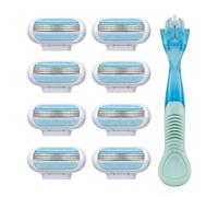 8pcs Recharge Lame Rasoir Venus Femme à 3 Lames avec Bande Lubrifiante, Compatible avec Manches venu Lame Rasoir Venus Femme Comfortglide Hydratante, Rasage Précis et Doux pour Peaux Sensibles