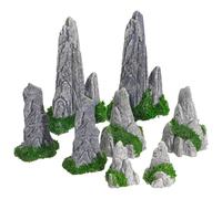 8pcs Rock, Rocks de paysage en résine artificielle, décoration de montagne vive, décoration jardin pour intérieur, extérieur, faux rock