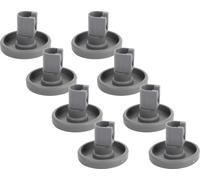 8PCS Roue du panier du lave-vaisselle ABS Haute résistance Roue du panier inférieur du lave-vaisselle Remplacement