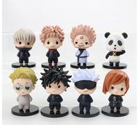 8pcs/set anime jujutsu kaisen figurine Itadori Yuji Fushiguro Megumi Kugisaki Nobara figurine Gojo Satoru action figure model toys 4 commissions