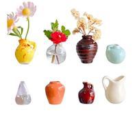 8pcs / Set Mini aimants en Vase, aimants de réfrigérateur Mignon 3D 3D Accessoires de Mini-réfrigérateur Amusant pour Le Bureau la Cuisine, Pas Plantes