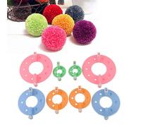 8pcs Set Pompons Maker Outils, Kit De Fabrication De Pompons Outil Diy De Tricotage Avec Des Ciseaux, 4 Tailles