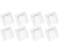 8Pcs Single Pole Light Switch 10A/250V Wall Decorative Paddle Rocker Switch European Regulations for House Use (Interrupteur d'éclairage unipolaire 10A/250V pour la maison)