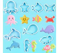 8pcs sous la mer biscuits emporte-pièce gâteau décoration moule poisson hippocampe baleine dauphin poulpe pâtisserie chocolat dessert cuisson moules sucre artisanat outil