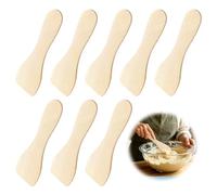 8PCS Spatule Raclette en Bois, Spatule en Bois Naturel Résistante à la Chaleur, Idéale pour Raclette et Grill, 14 x 4,5 cm