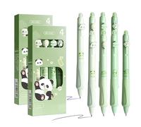 8pcs Stylos Effaçable,4 Bleu 4 Noir, 0,5 mm Stylo Effacable Stylo Gel Effaçables, Encre Gel Effaçable, Stylos à Bille avec Gomme pour Fournitures Scolaires-panda mignon