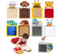 8PCS Tapis Sensoriel Bébé: Jouets sensoriels pour bébés et enfants en bas âge - Carreaux Tapis Sensoriel Animaux texturés Tactiles pour enfants autistes